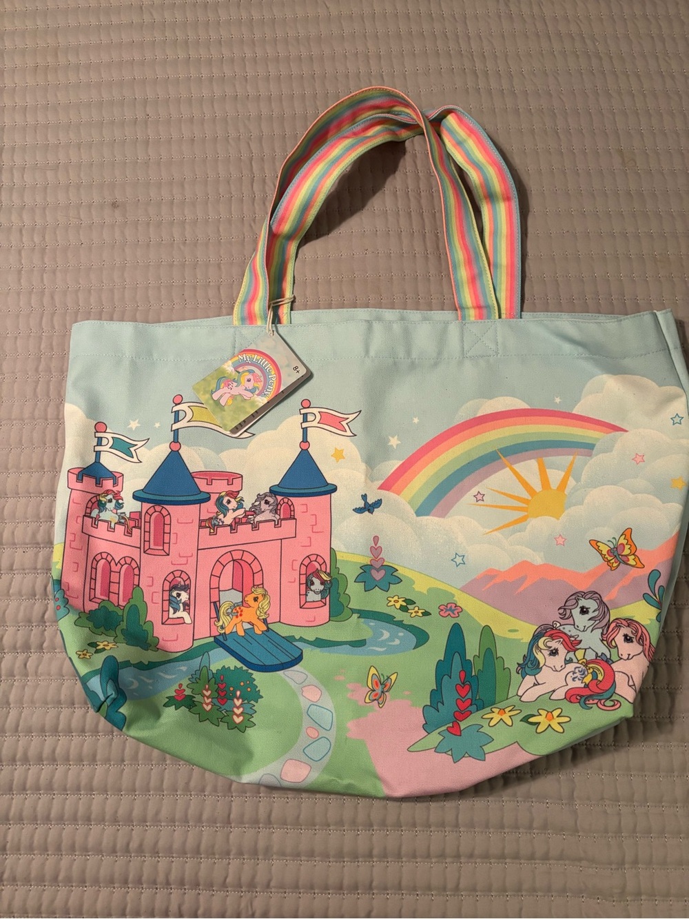 NWT Lounge Fly My Little Pony Equestria Canvas Tote Bag 80s Cartoon